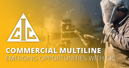 CIC Multilines banner features a welder, an industry with complex liability risks