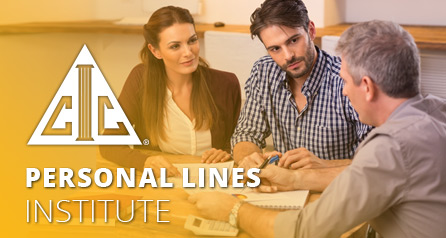 CIC personal lines banner features a young couple with their agent