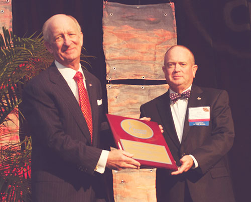 SC Insurance Dir. Ray Farmer is the 2014 IIABSC Industry Person of the Year. With IIABSC Chairman of the Board Ken Finch.