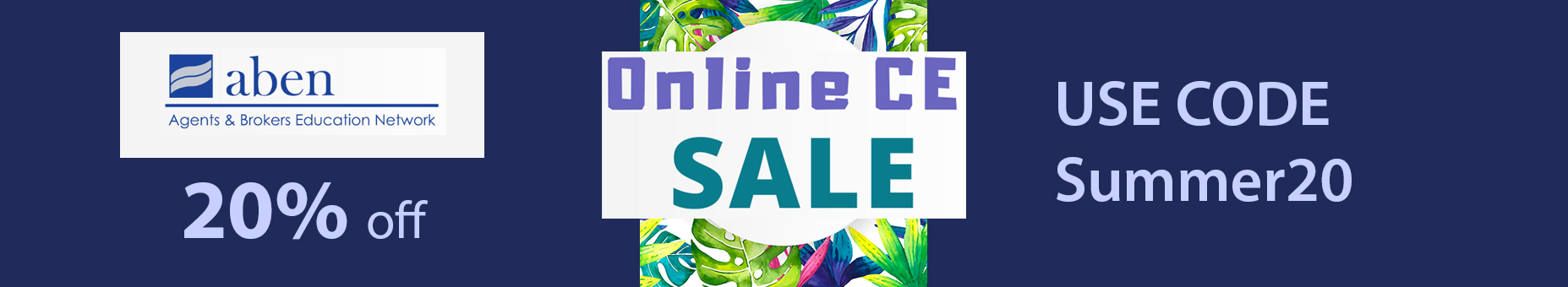 ABEN Summer special - 20% off entire purchase