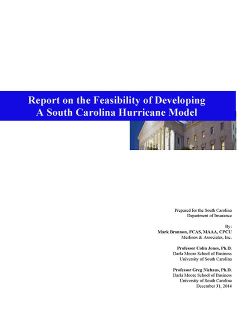SCDOI's Report on the Feasibility of Developing a SC Hurricane Model