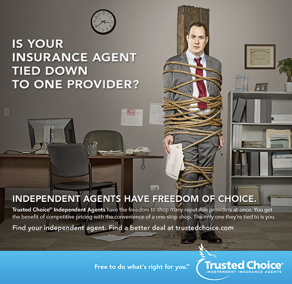 Sample print ad from the Trusted Choice Freedom campaign