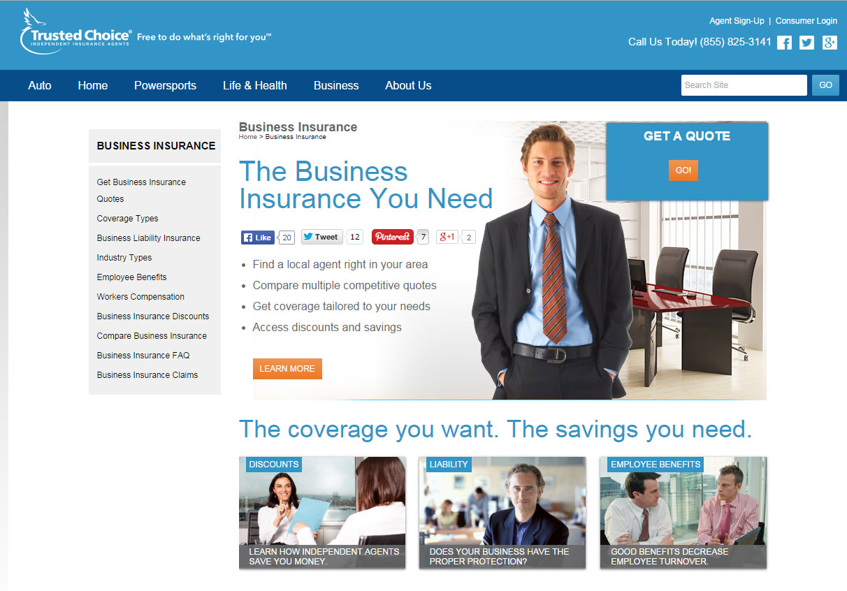 TrustedChoice.com offers Business Insurance information to consumers