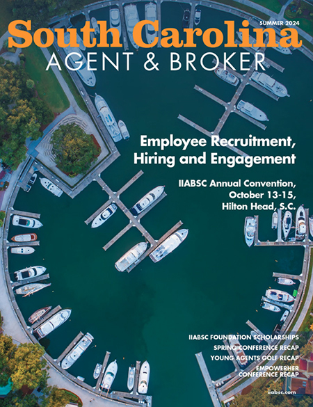 Summer edition cover features a bird's eye view of boat slips in the harbor of Hilton Head Island, SC, location of this year's A