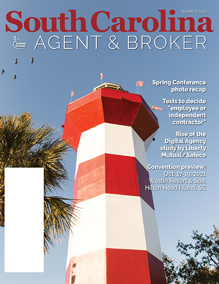 Cover features Hilton Head's red-and-white-striped Harbour Town lighthouse.