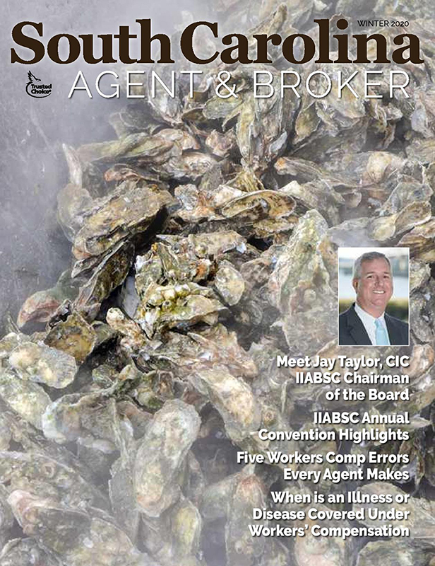 Cover features steaming greenish-gray oysters at a winter roast and a headshot of incoming chairman Jay Taylor of Beaufort.
