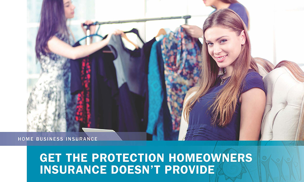 Fashionable young woman smiles at the camera with text "Get the Protection Homeowners Insurance Doesn't Provide"